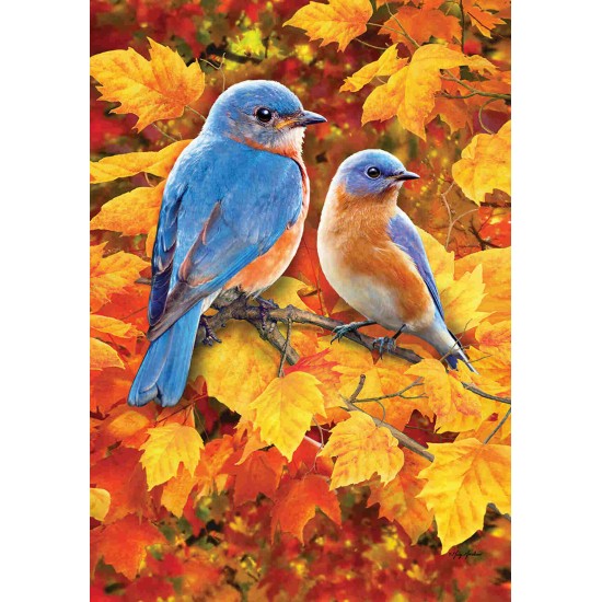 Oiseau bleu d'automne